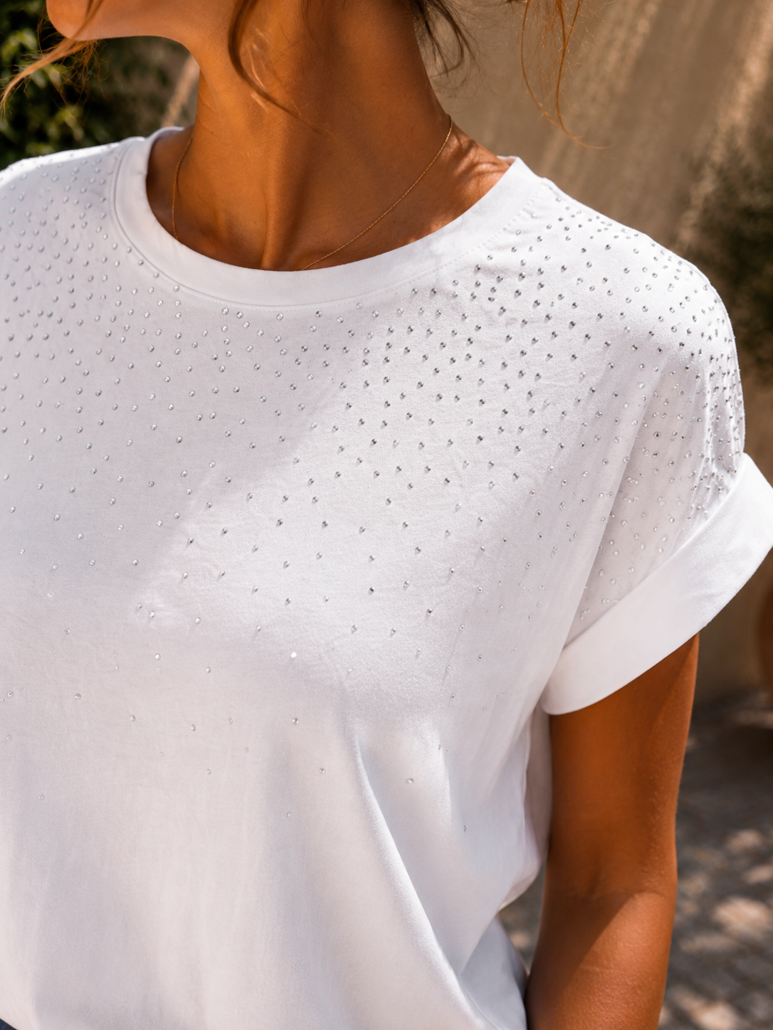 T-shirt strass White